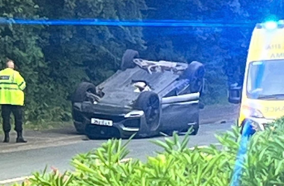 Jaguar driver, 18, arrested for drug driving after flipping car in Preston crash