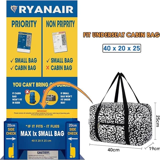 The underseat bestseller luggage for Ryanair from Narwey Store on Amazon