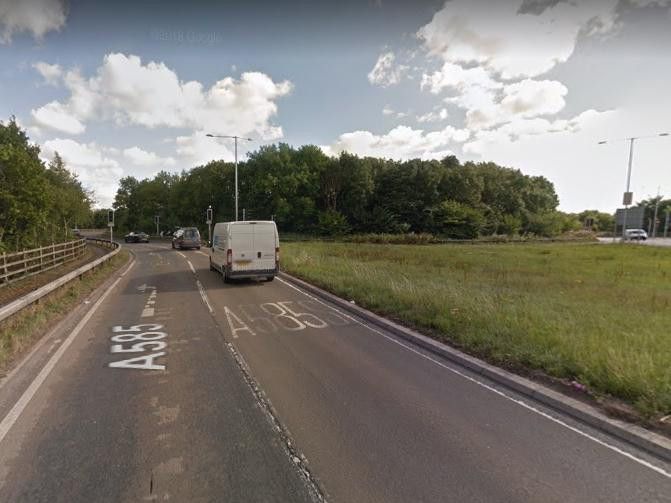 Road reopens after three car crash closes A585 Fleetwood Road